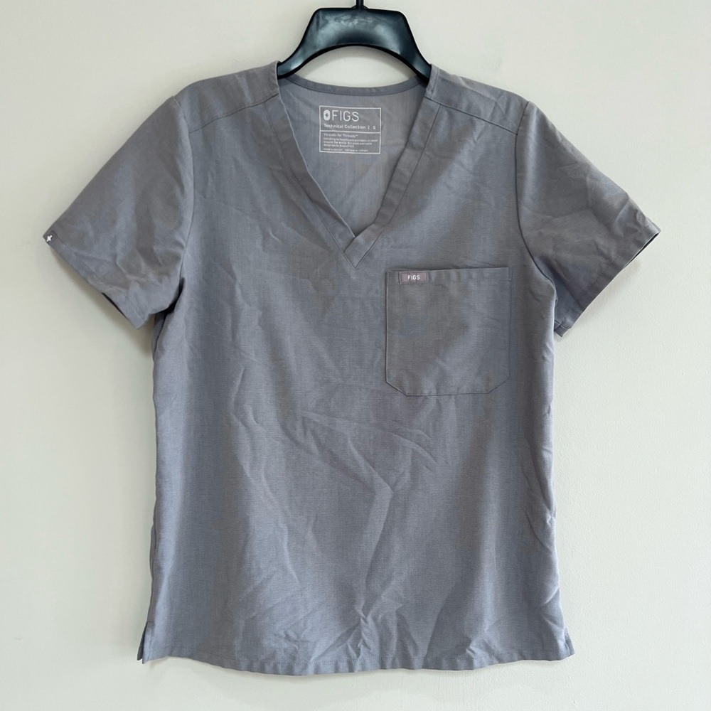 FIGS Catarina One-Pocket Scrub Top RARE Dark Space Grey Stripe (PO# 2153) Small